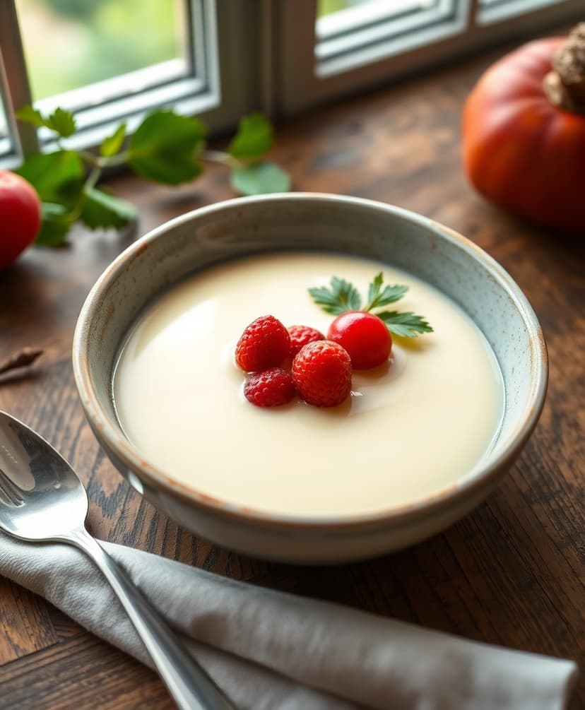 Classic Italian Panna Cotta with Berry Coulis